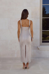 LUXE Spark Spell Midi Dress Silver