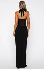 Champagne Promises Maxi Dress Black