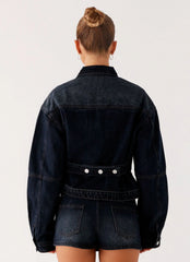 Tropics Denim Jacket - Washed Dark Blue