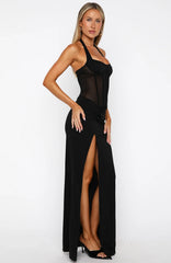 Champagne Promises Maxi Dress Black