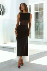 The New Standard Mesh Midi Dress Black