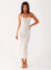 Postcards Lace Midi Dress - Ivory